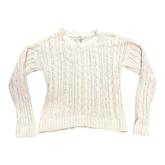 Love Tree NEW Warm & Cozy Sweater Collection Cable Knit Pullover - Ivory Size M - Picture 2 of 5